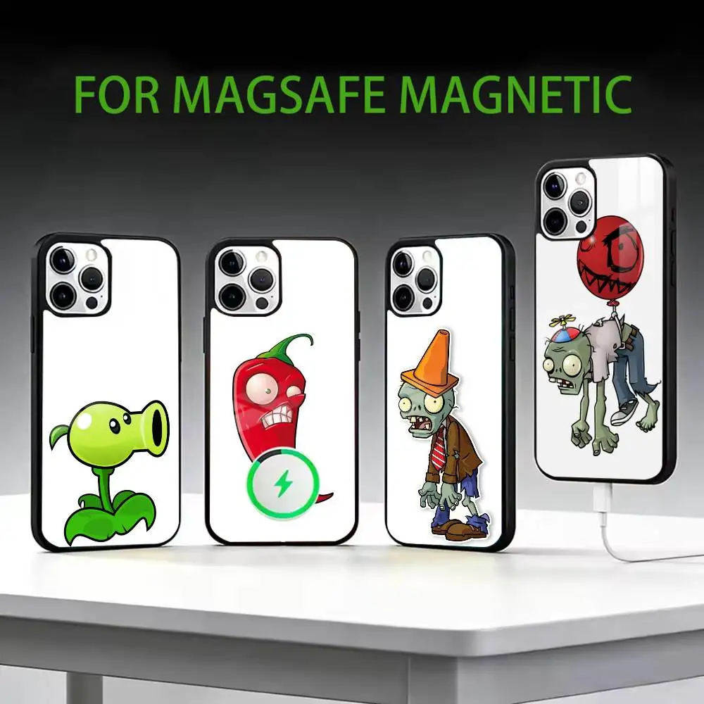 

P-Plants vs. Zombies Phone Case For iPhone17,16,15,14,13,12,11 Plus,Pro Max Magnetic For Magsafe Wireless Charging