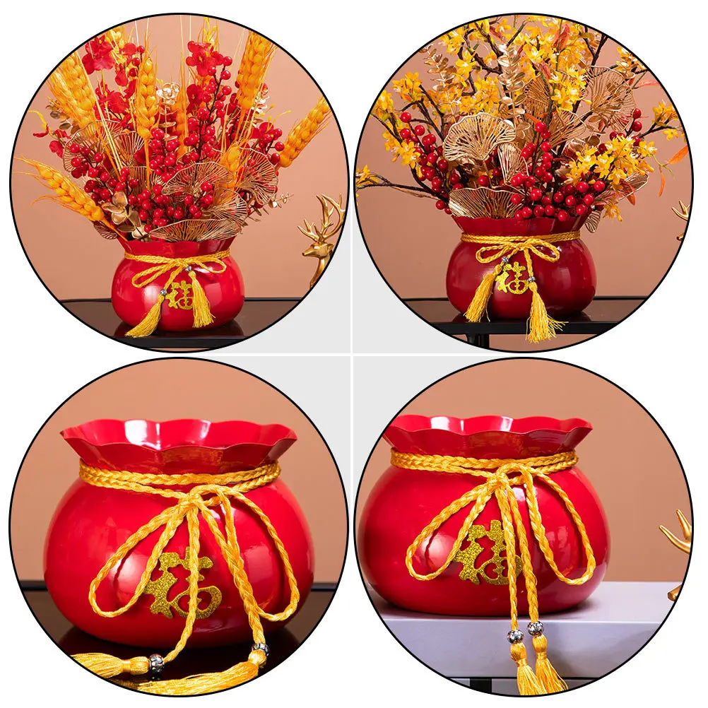 

1Pcs Gold Iron Luck Pail Flowerpot Elegant Chic Shape Indoor Home Decor Plant Holder Dried Flowers Pot Garden Container