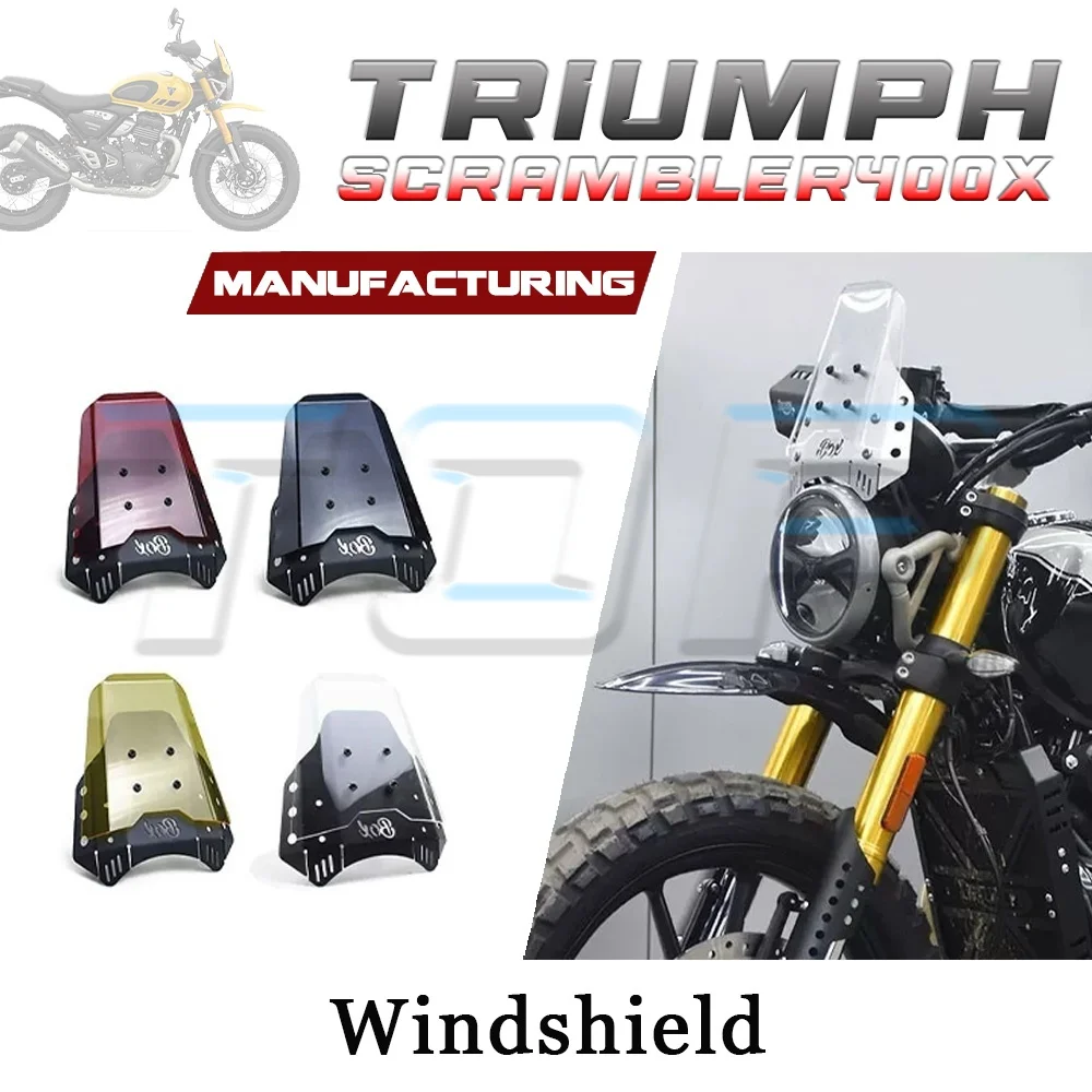 

High-definition transparent SCRAMBLER 400X large windshield 400X SCRAMBLER X400 scrambler scrambler 400 x scrambler x 400