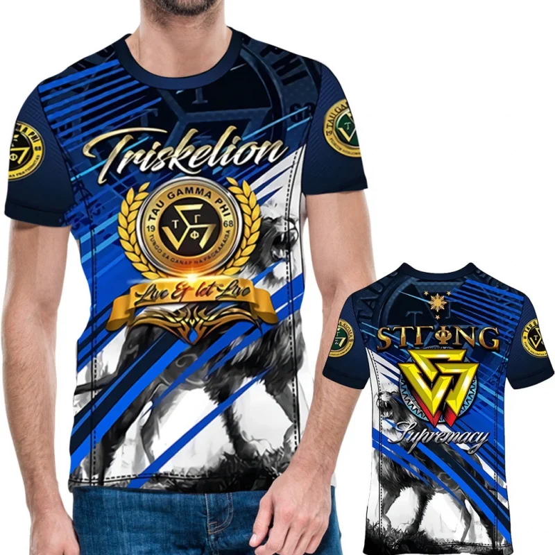 

2025 New TRISKELION Fratshirt Full Sublimation (Non-customize) Blue Men T Shirt Size S-3XL 3D T Shirt Size XXS-6XL