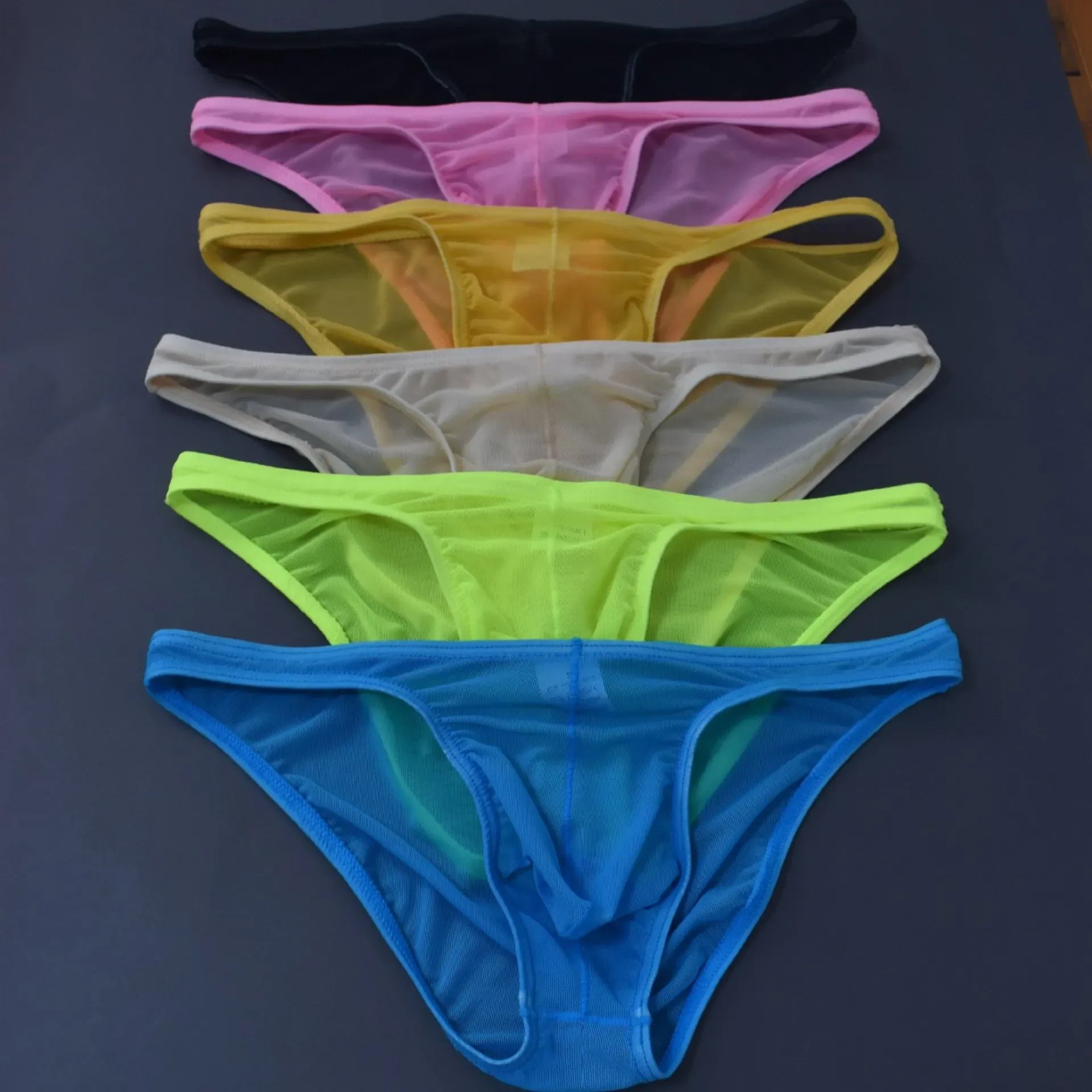 ملابس داخلية شفافة بالكامل للرجال مثيرة موجزة شبكية رفيعة شفافة سريعة الجفاف مريحة مانكيني مثليون جنسيا المثيرة منخفضة الارتفاع U محدب الحقيبة Tanga #5