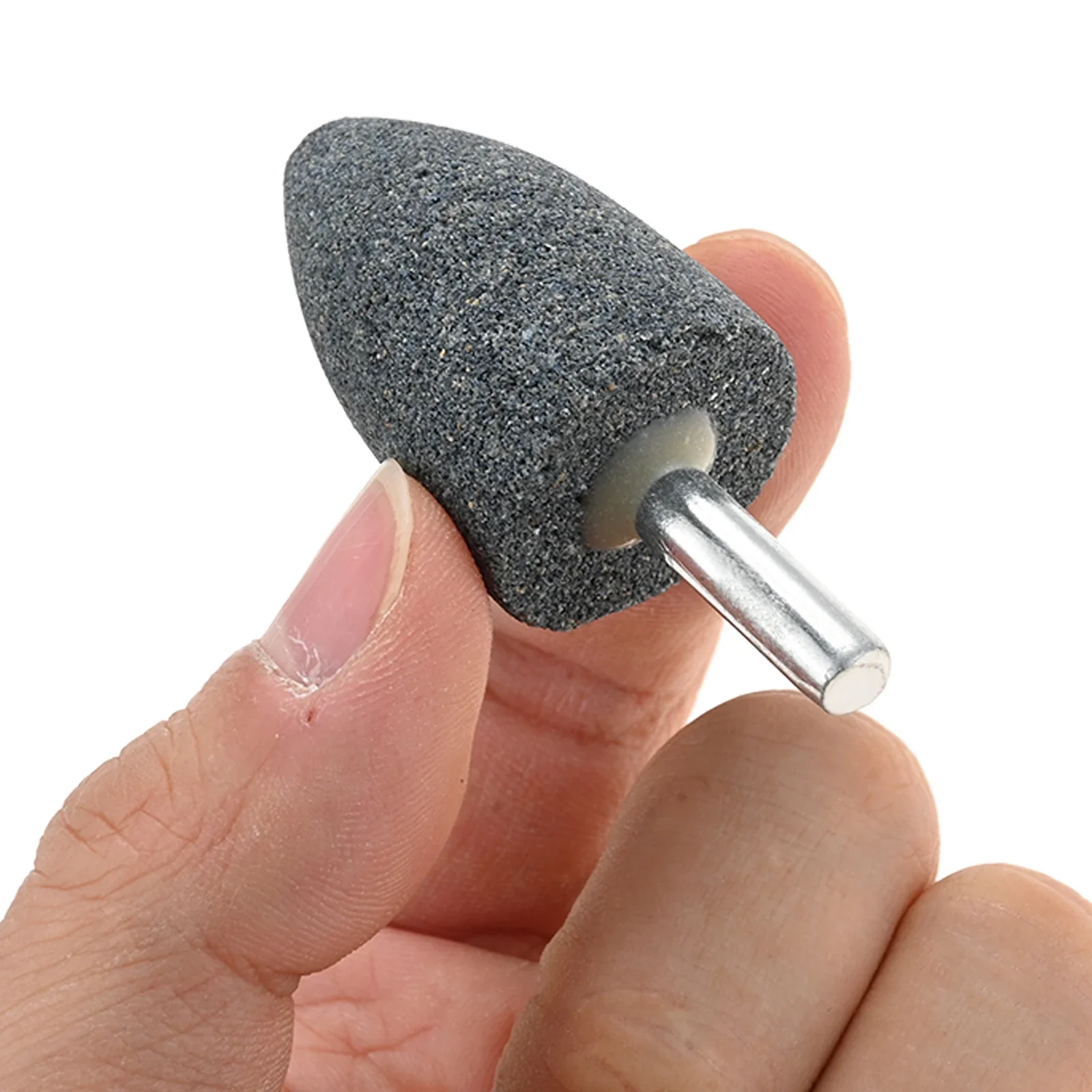 10pcs Cylindrical Grinding Stones 25mm Head 1/4Inch Shank Aluminum Oxide Sharpening Bits fit Electric Rotary Tools Drill Grinder