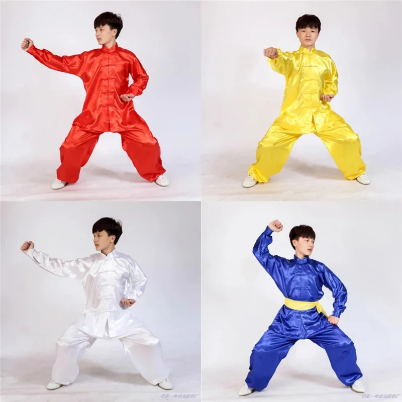 8Color Chinese Kung Fu Clothes for Boys Traditional Tai Chi Wushu Uniform Kids Stage Performance Clothing Pant Set 100-160CM UY3