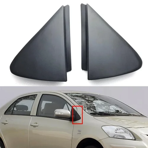 Imagen 1 del producto Tapa de moldura de esquina de Pilar delantero de coche, cubierta embellecedora de placa triangular para espejo retrovisor para Toyota Vios 2008-2013 601170 D090 601180 D090