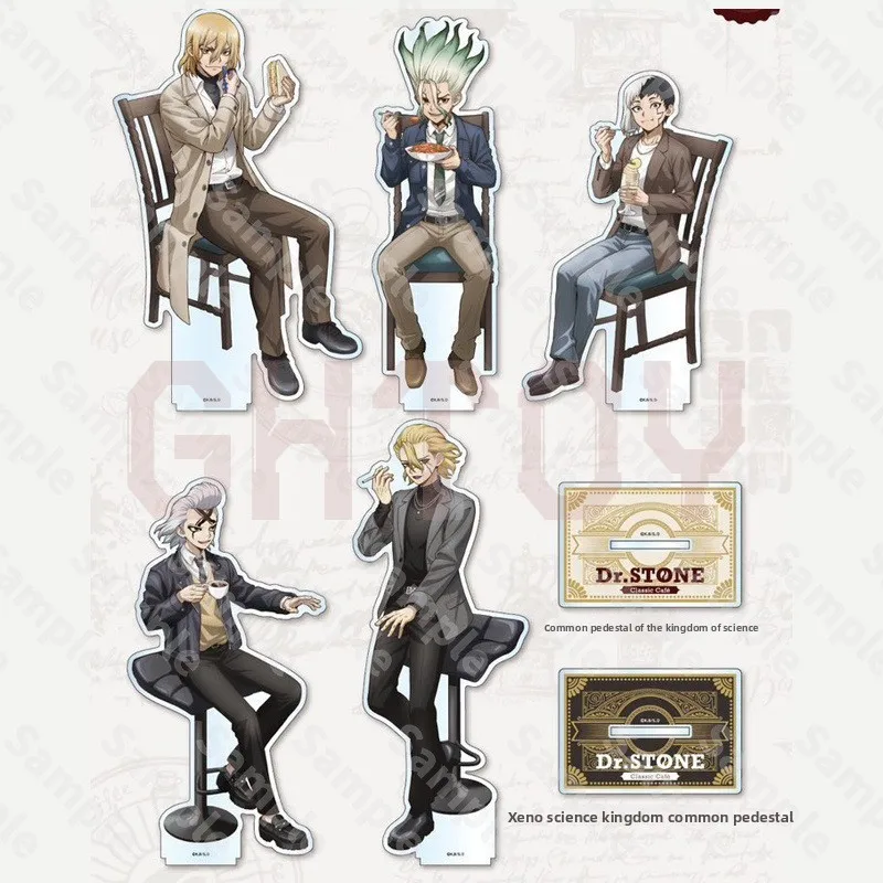 

13cm/5.12in Dr.STONE Cafe Acrylic Stand Anime Peripherals Ishigami Senku Stand Model Ornaments Collection Gift for Boy Holiday