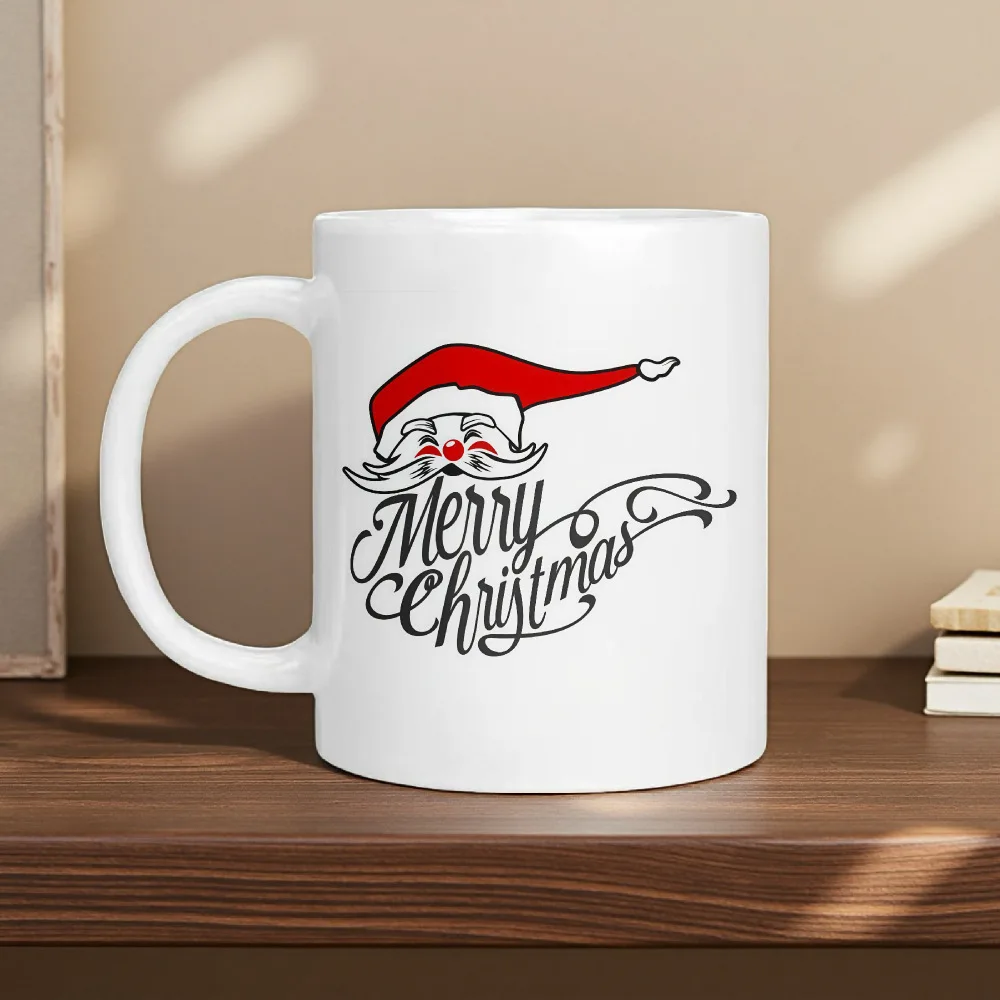 Cross-border Christmas Ceramic Mug - Santa design with 
