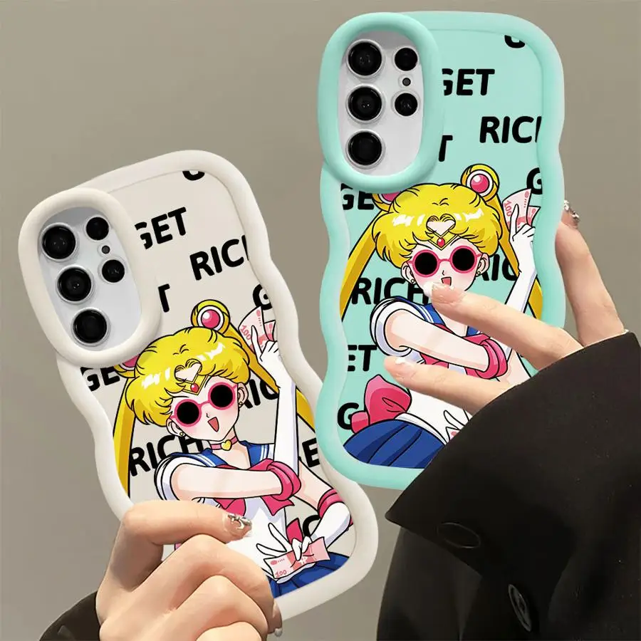 Soft Phone Cover Case for Samsung Galaxy S26 S20 FE S24+ S21 S25 S22 Ultra S24 S23 Plus S25+ S-ailor Moon