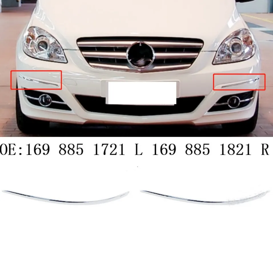 NEW Decorative Bumper Trim Strip Chrome Moulding Silver OE# 1698851721 1698851821 For Mercedes Benz B-Class W245