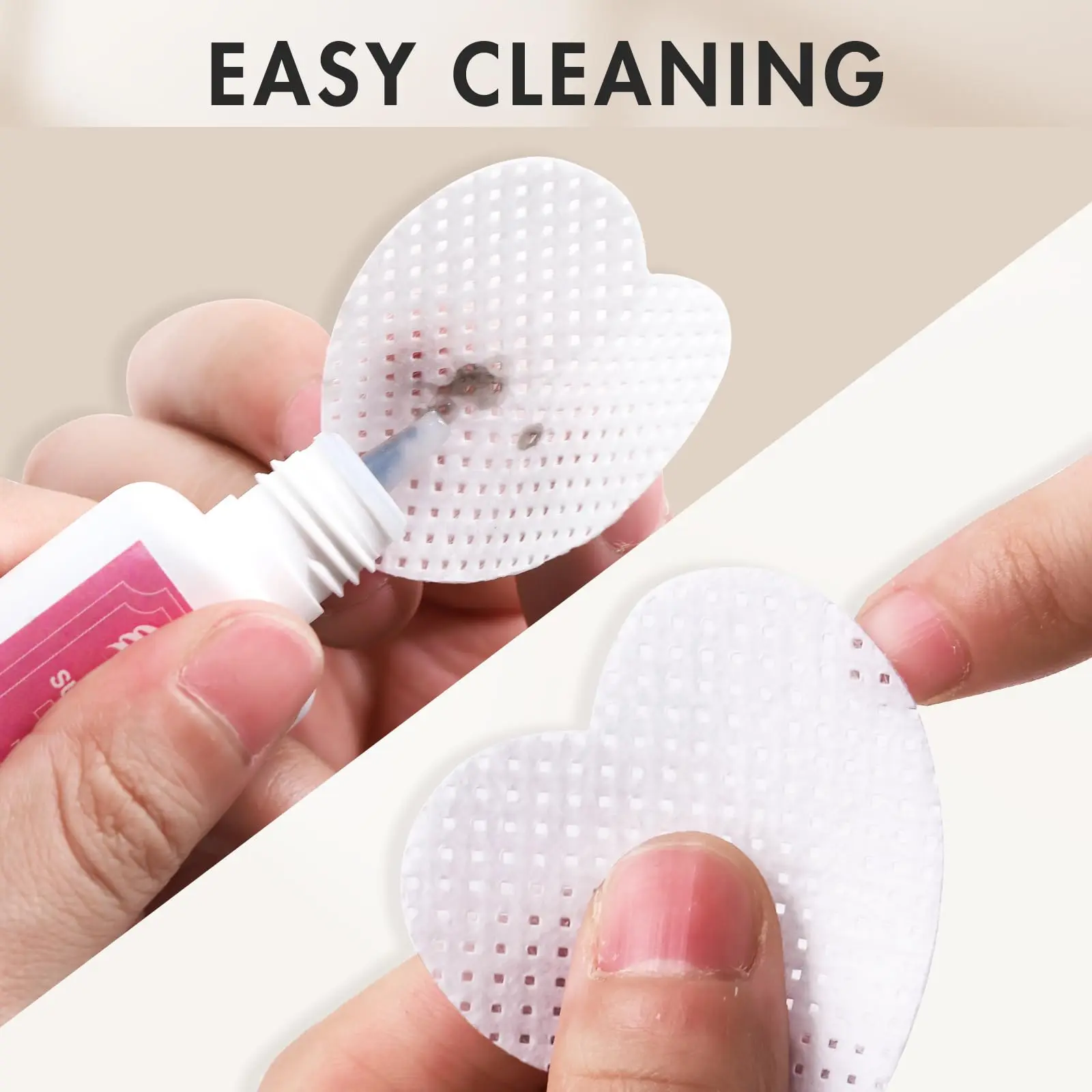 YIKOOLIN 200Pcs Lint-Free Nail Wipes Non-Woven Fabric Eyelash Extension Glue Cleaner Cotton Pads Nail Gel Remover Beauty & Nail image 3