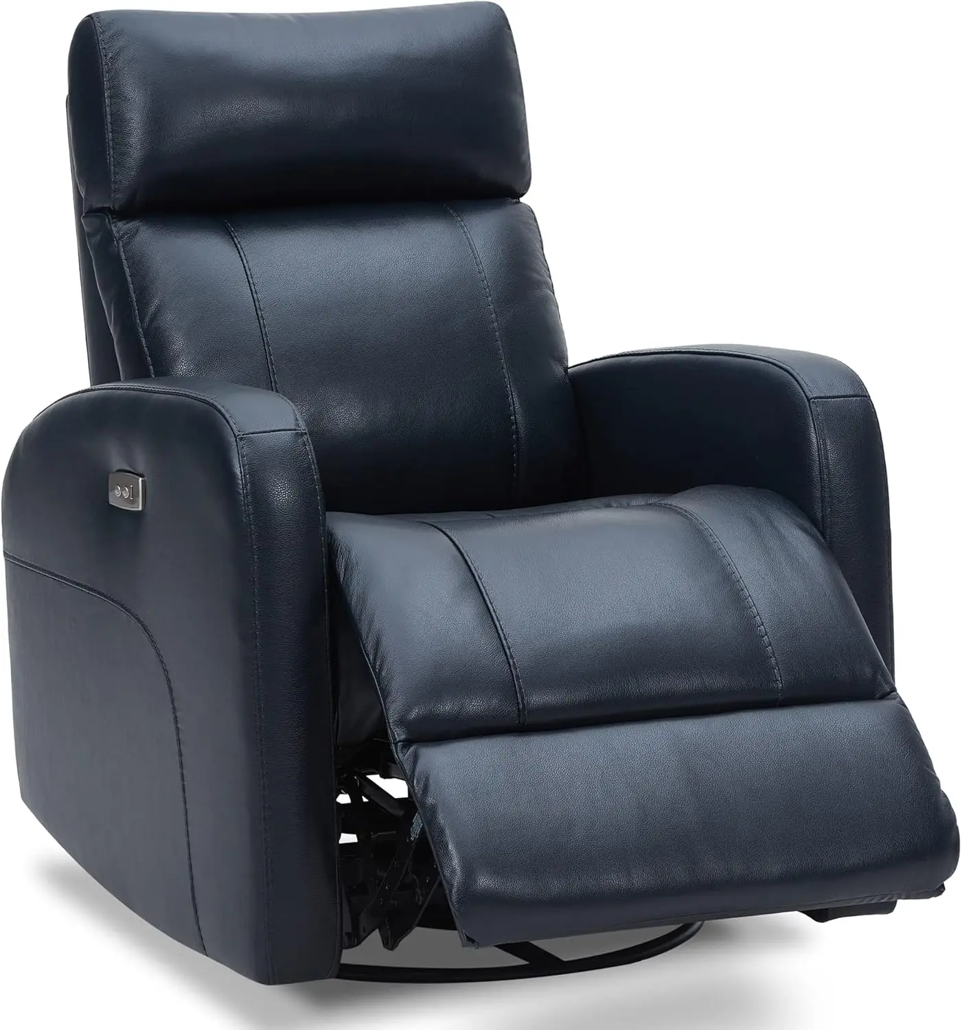 

CHITA Navy Relaxing Recliner Chair Genuine Leather Power Swivel Glider Double Layer Backrest Truck Armrest Furniture Living Room