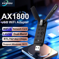 USB WiFi 6 AX1800 USB 3.0 Adapter Dual Band 2.4GHz/5Ghz USB Receiver Dongle Wireless Wi-Fi Network Card For PC Laptop Win10/11