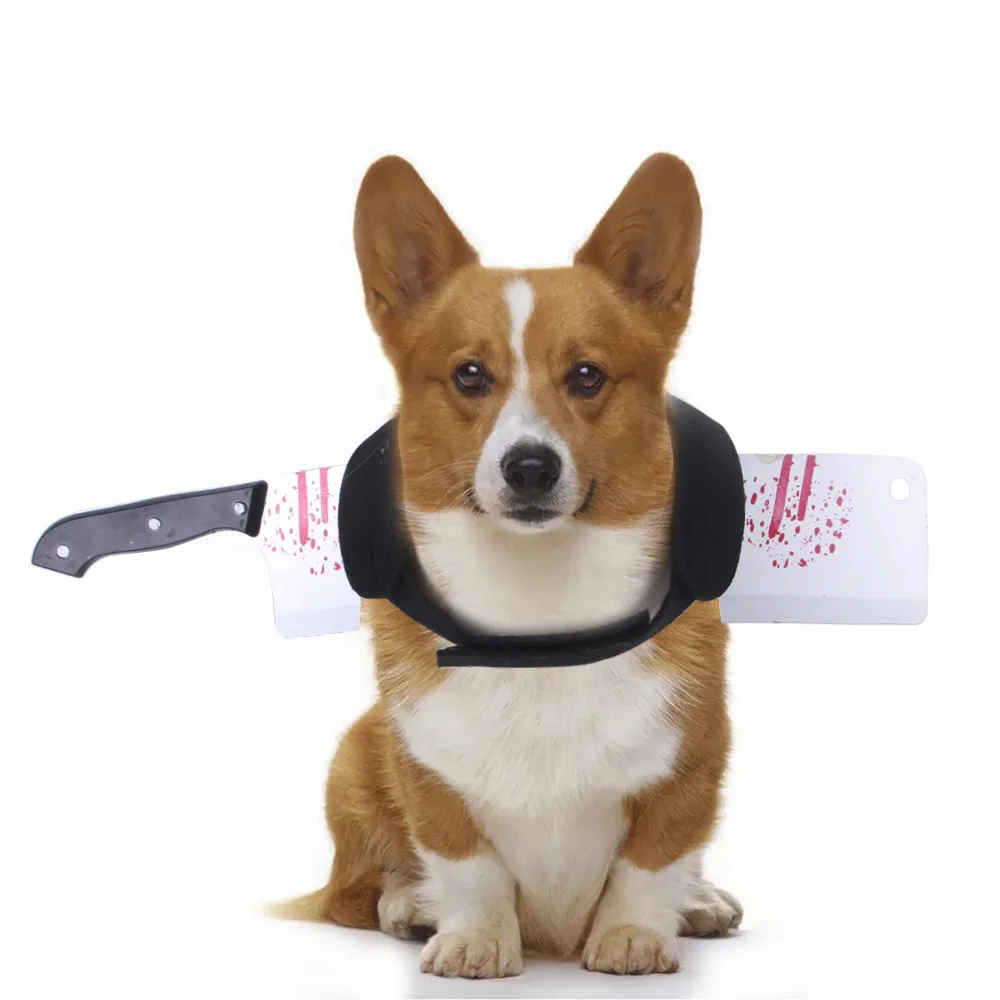 Funny Dog and Cat Cosplay Costume with Bloodstain Design description 4