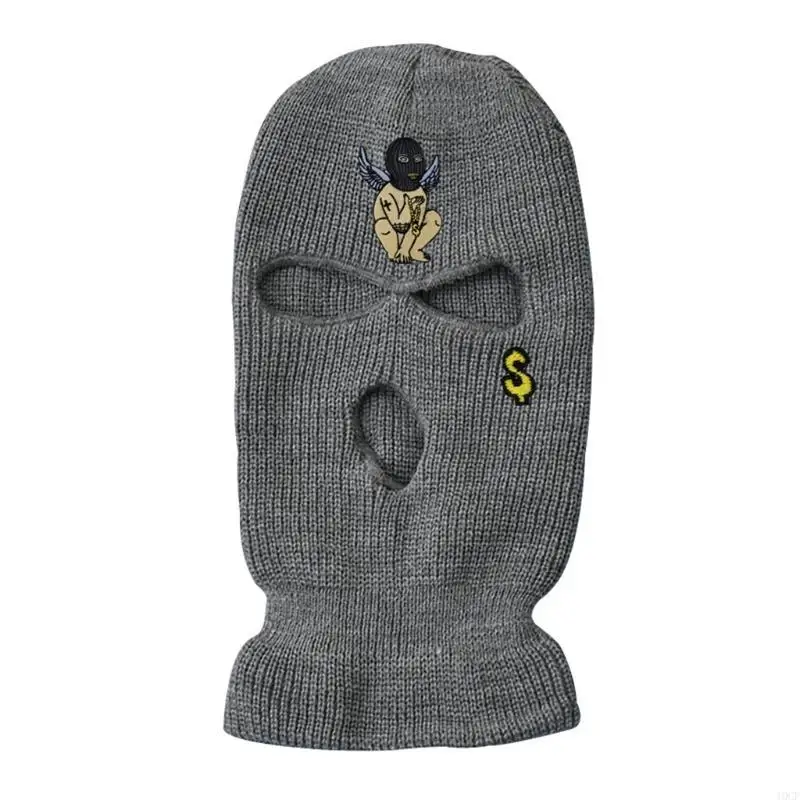 الإبداعية 3 حفرة قناع محبوك كامل الوجه قبعة بالاكلافا للرجال النساء الرياضة في الهواء الطلق التزلج الدراجات النارية الجري Trekki