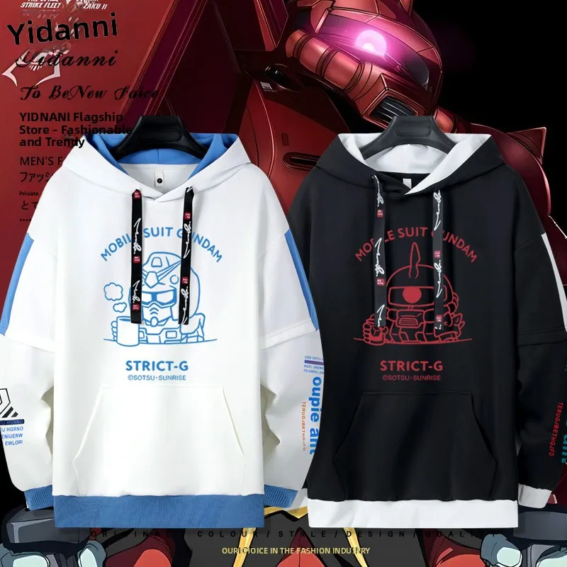 

Повседневная комфортная термо-толстовка из полиэстера с капюшоном, уличная одежда, свободный крой, с мультяшным аниме-принтом