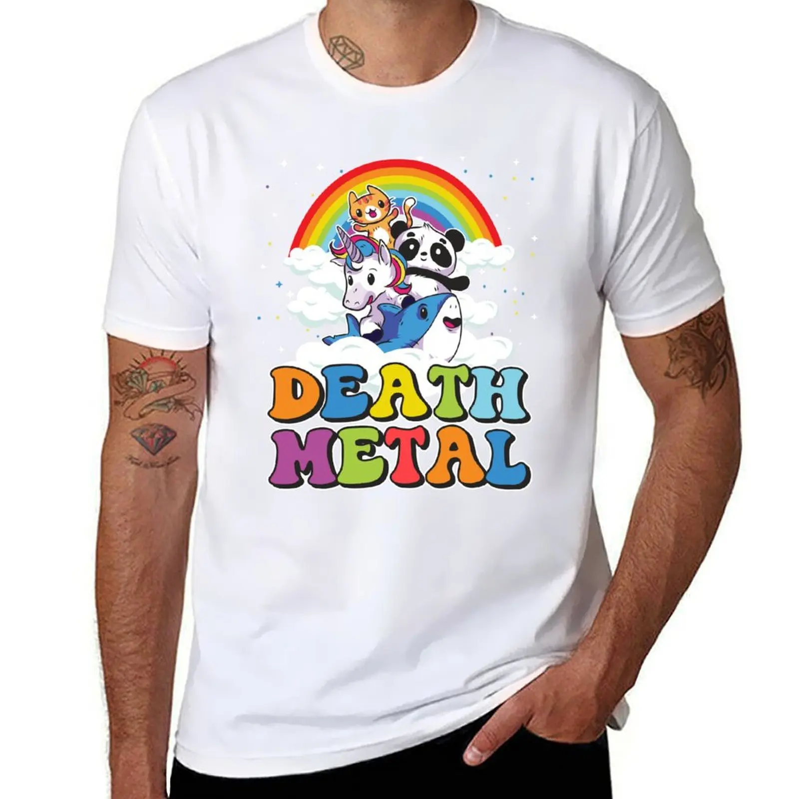 

Funny Death Metal Animals Cute Unicorn Rainbow T-Shirt essential t shirt g man t shirts for men T-Shirt