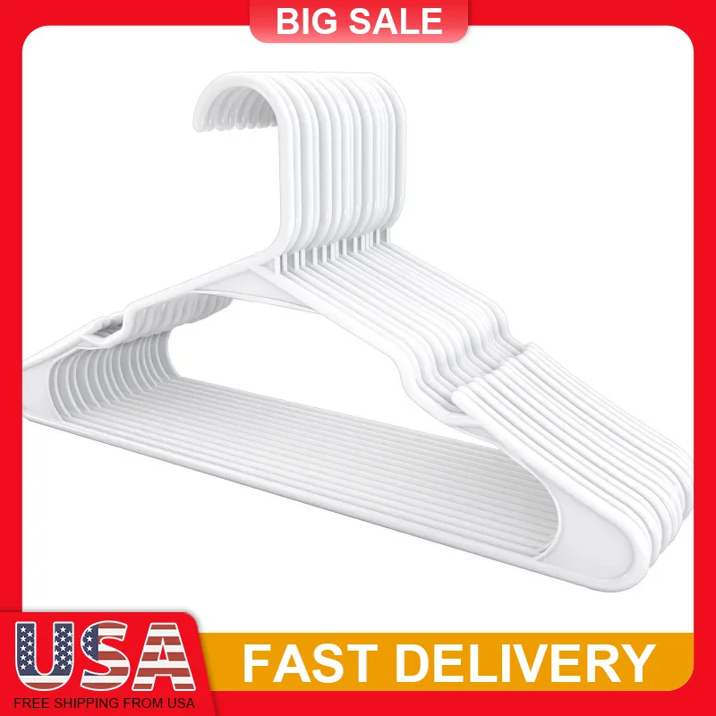 

200Pack Plastic Hangers Slim Space Saving Closet Organizer Durable Clothes Hanger for Shirts Blouses Wardrobe Storage Essentials