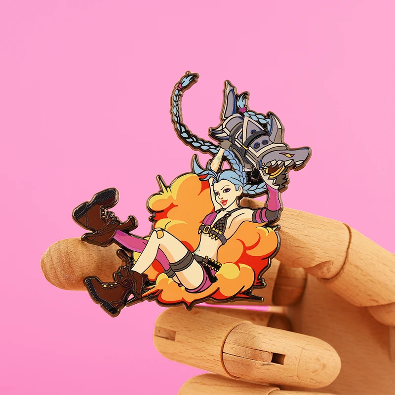 J-I-N-X Enamel Pin Cartoon Game Same High Quality Delicate Smooth Lapel Badge Custom Brooch Jewelry Birthday Gift for Boyfriend