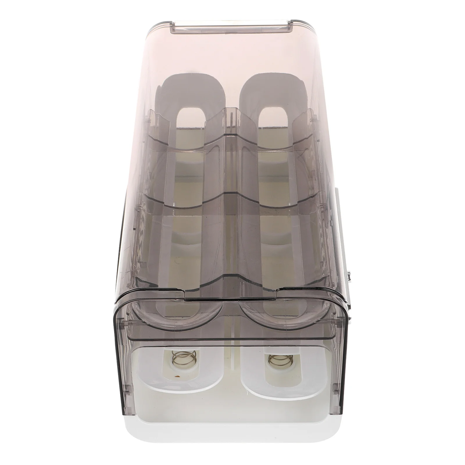 

Rolling Dispenser For Refrigerator Clear Plastic Holder Fridge Organizer Storage Container Transparent Drawer Press Down