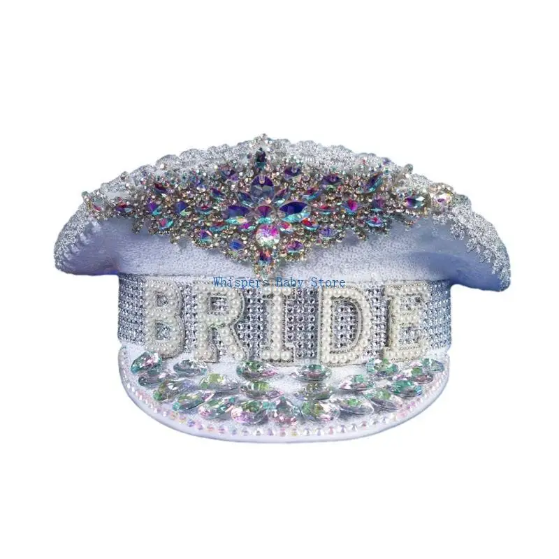 U90E Wedding Bride Bachelorette Captain Cap Hat Halloween Party Supplies