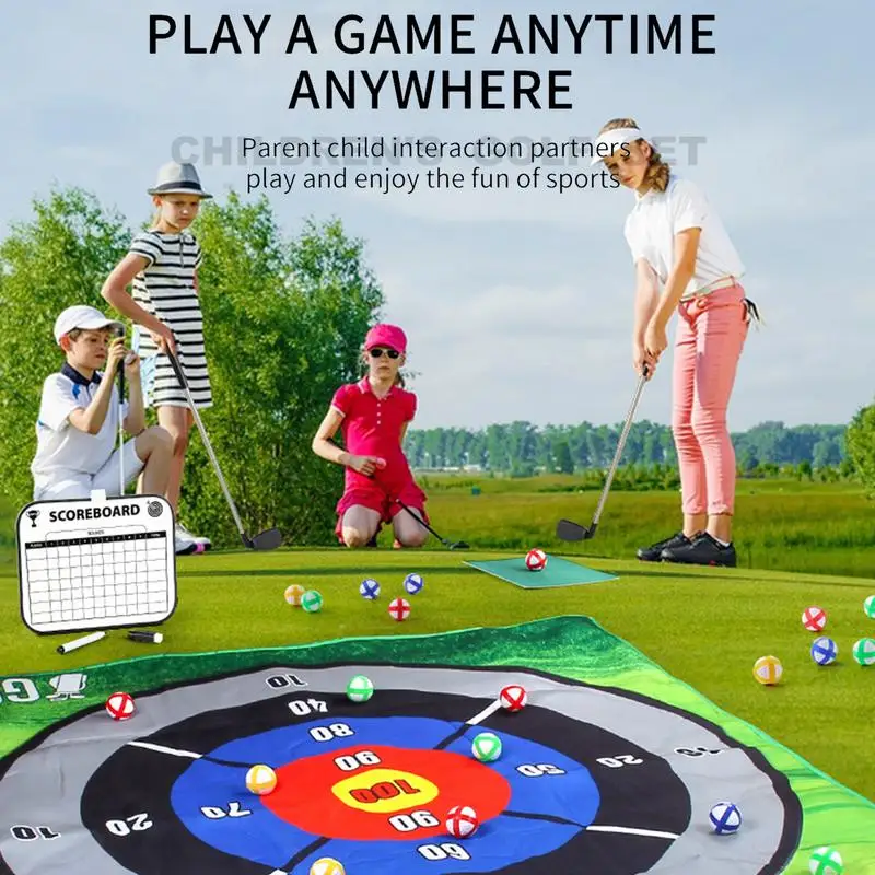 Golf Chipping Mat Set Dart Practice Hitting Mats Golf Chipping Game Mat Golf Score Darts Game Mat Indoor Outdoor Backyard For Bo