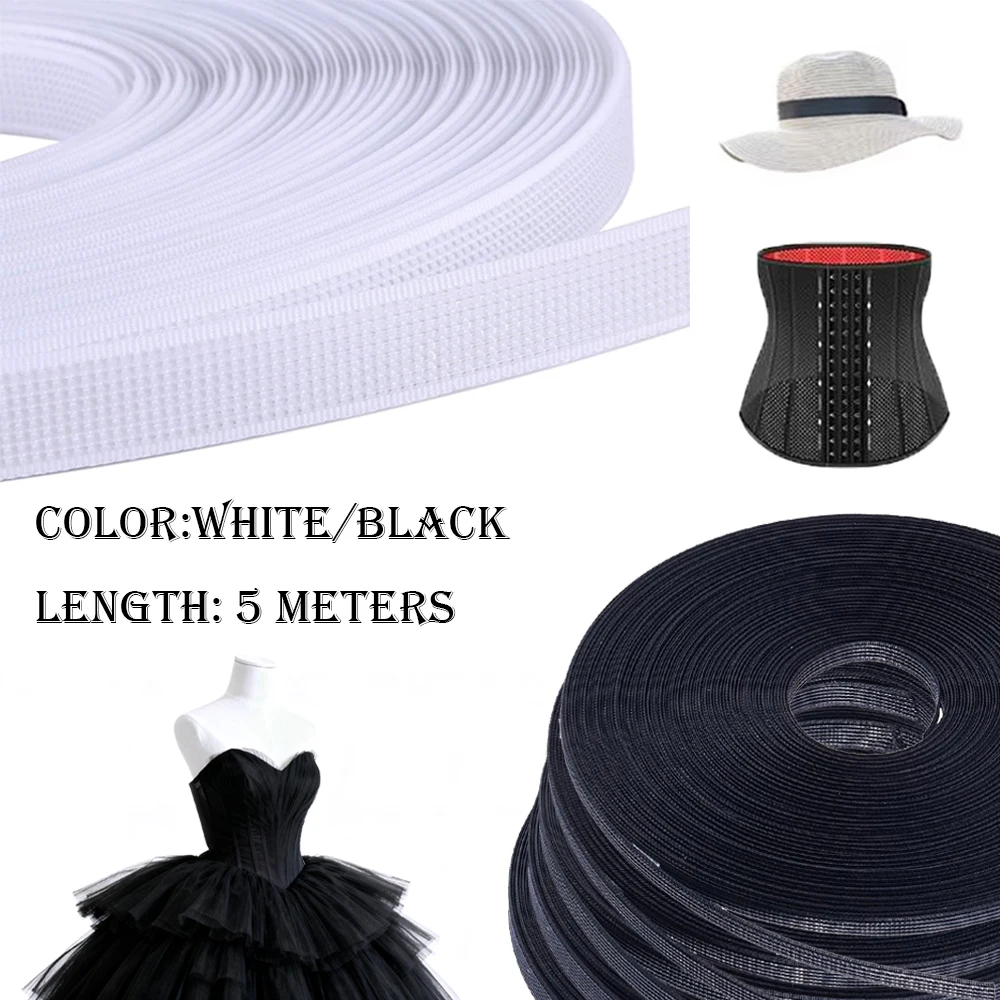 1/2/4/6 Stück 4-15mm 5 Meter Polyester-Bügel für Näharbeiten, Niedrigdichte-Bügel für Hochzeitskleider, Stillmützen, Brautkleider