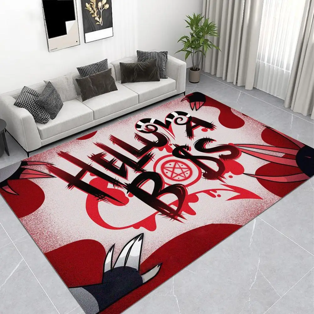 H-Helluva boss Floor Mat Entrance Door Mat Nordic Style Bedroom Living Room Doormat Home Balcony Anti-Slip Modern Home Decor
