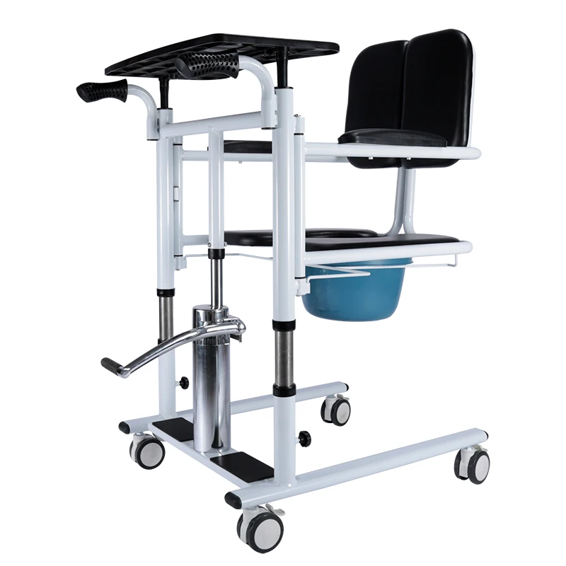 

Hydraulic Patient Transfer Chair for Elderly & Handicapped Safe Bedside to Toilet Mobility Aid