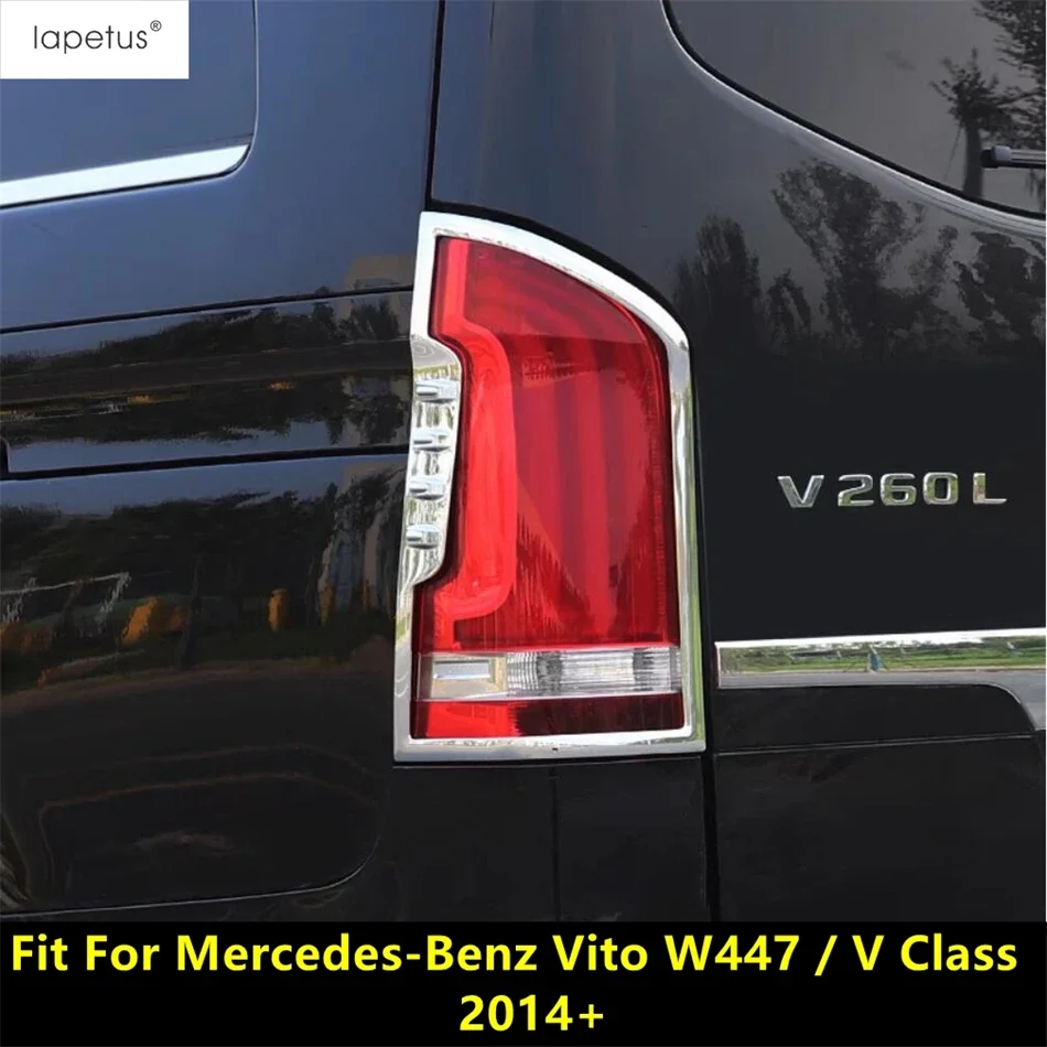 

For Mercedes-Benz Vito W447 / V Class 2014-2024 Car Rear Tail Lights Lamps Frame Decoration Cover Trim ABS Chrome Accessories