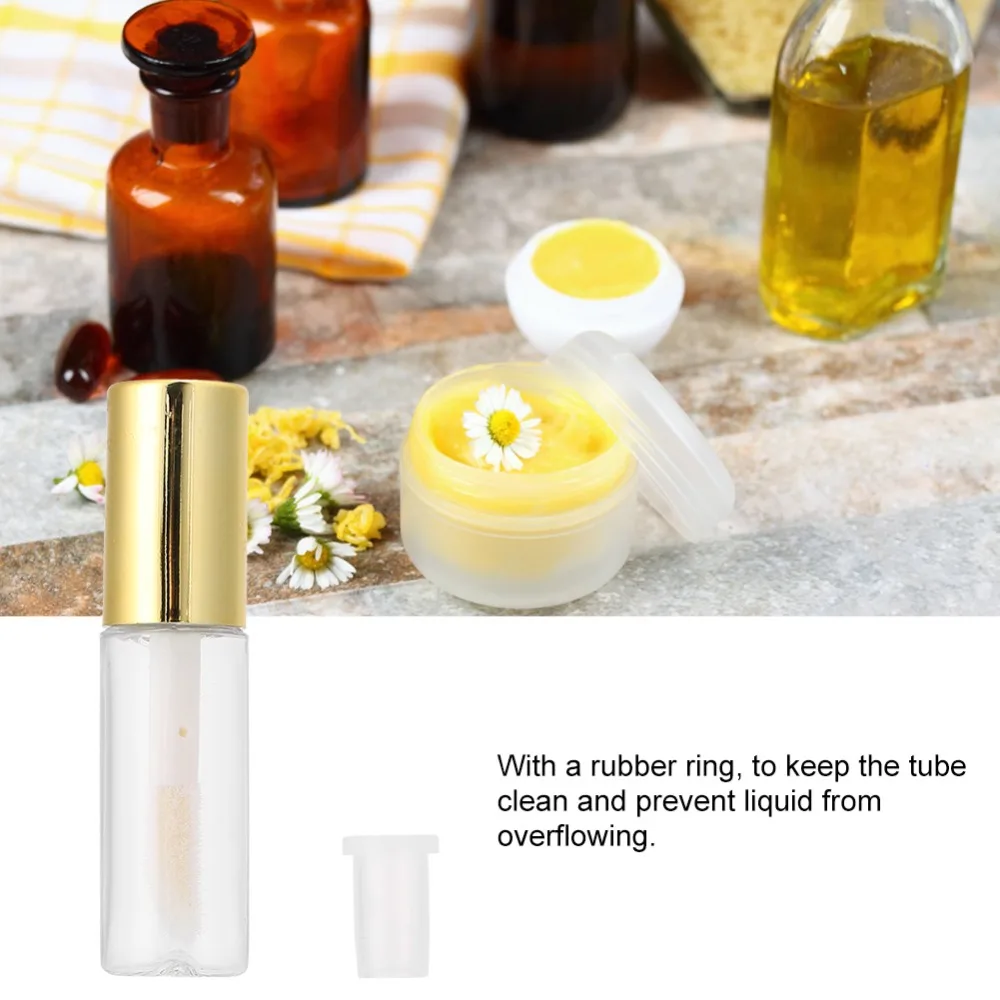 45Pcs 1.2ML Gold Lip Gloss Tubes Gold Plastic Empty Lip Oil Sample Bottles 45Pcs Makeup Dispensing Tubes