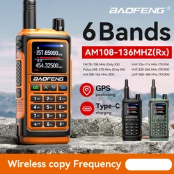 BAOFENG UV-17 PRO Walkie Talkie GPS Two Way Radio AM Type C Charging UV17PRO Ham Portable Radio Long Range FM Hunting Six Band