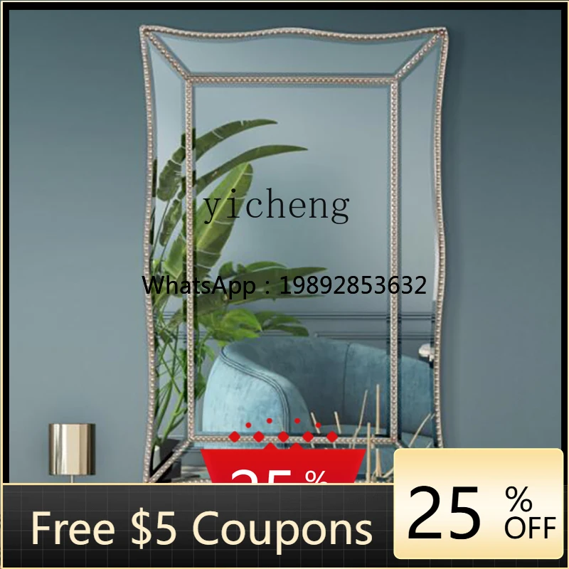 

Wash basin vanity mirror creative wall multi-functional decorative mirror American bathroom retro wall-mounted bathroom mirror