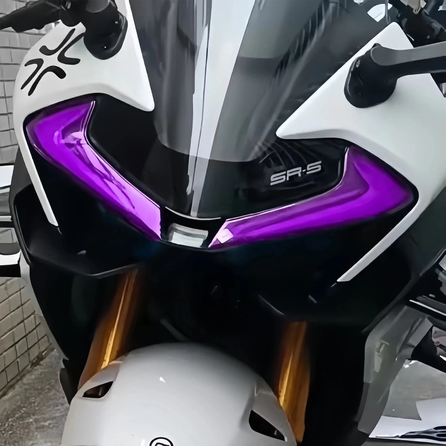 Für CFMOTO 675SR Gradient Motorrad-Scheinwerferschutzfolie Aufkleber Moto Sportbike Augenbrauen-Licht Vinyl Zubehör Dekor – Detail 6