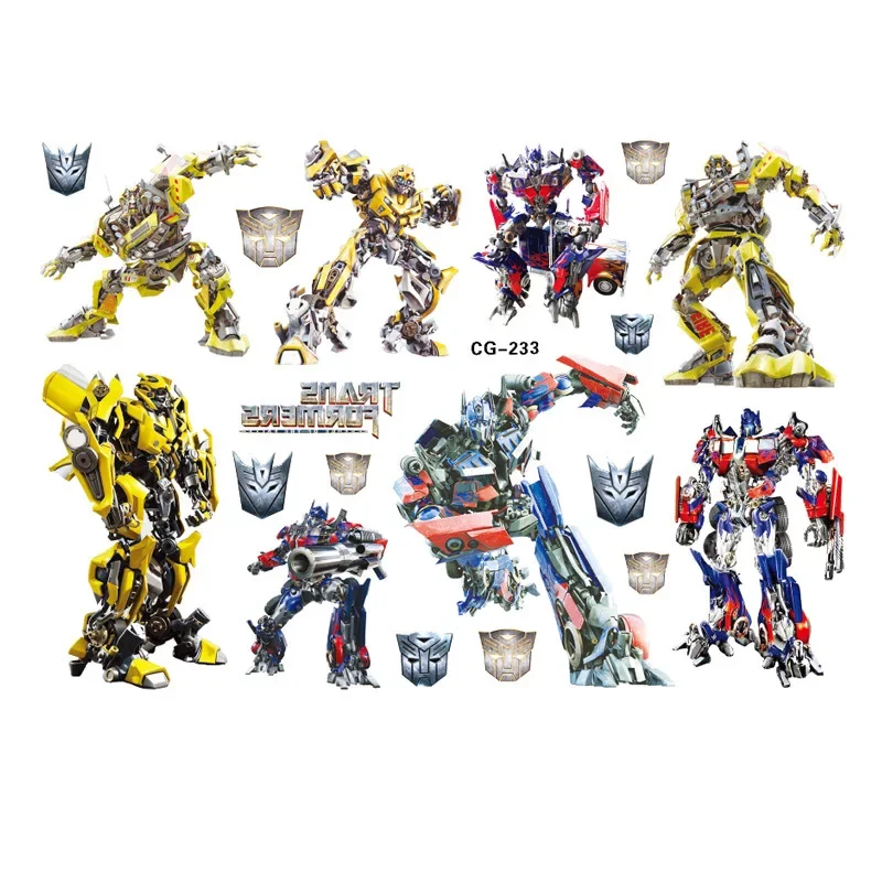 Transformers Tattoo Stickers Waterproof Cute Sticker Anime Birthday Party Supplies Decoration For Kids Women Men Gifts