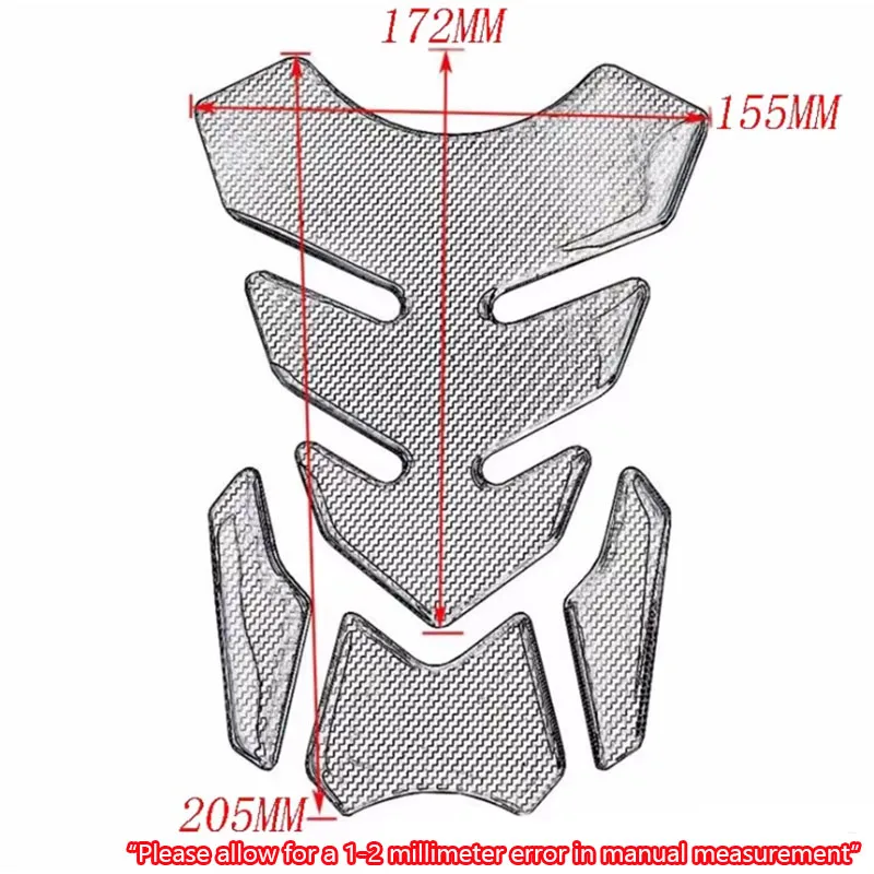 ثلاثية الأبعاد الكربون نظرة دراجة نارية خزان وسادة واقية مائي لكاواساكي Z250 Z300 Z650 Z750 Z800 Z900 Z1000 Tankpad