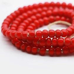 Takahashi Goros Red White Core Glass Beads Loose Beads Necklace Bracelet