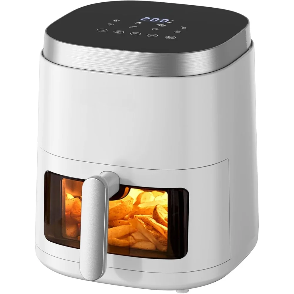 Air Fryer, 5.3Qt 8-in-1 Quick and Oil-Free Healthy Meals, Easy View, Smart Digital Touchscreen, Air Fryer