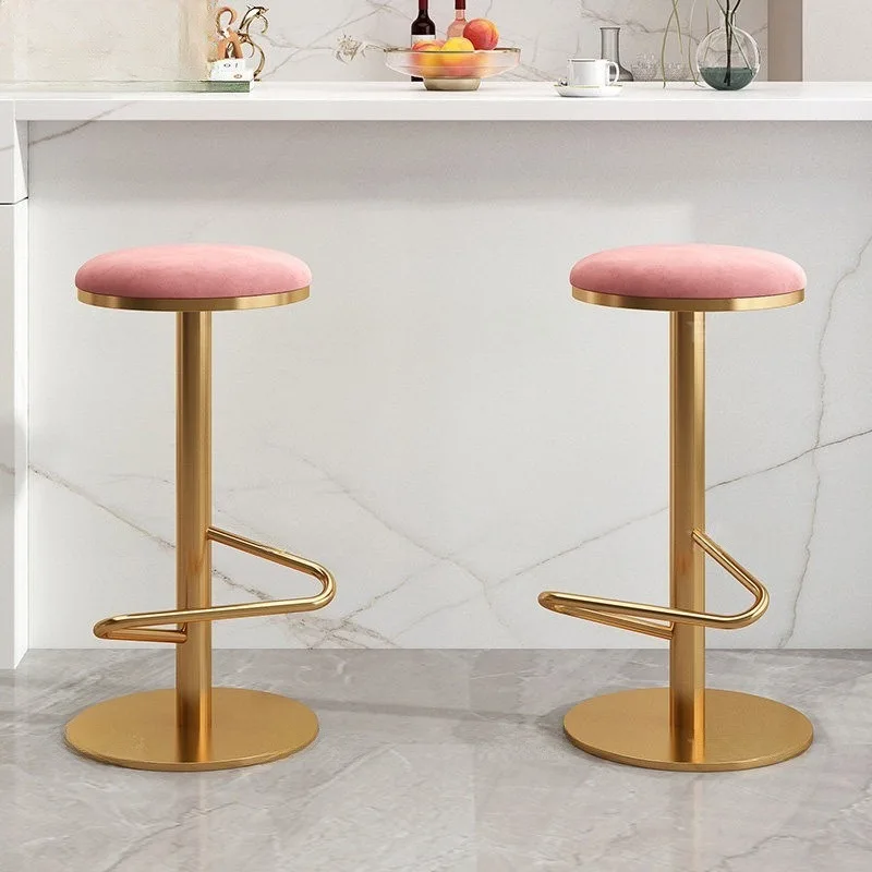 Bar chair rotation can lift bar island light luxury high sense front checkout page dedicated counter round high stool