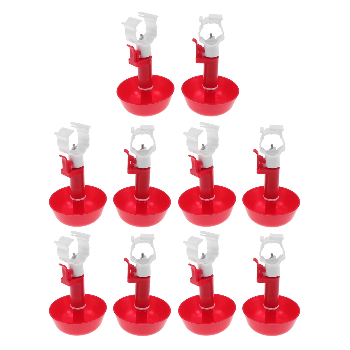 

10pcs Chicken Drinker Automatic Water Cup For Poultry Birds Adjustable Flow Durable Easy Install Chick Hen Pigeon Feeder Tool