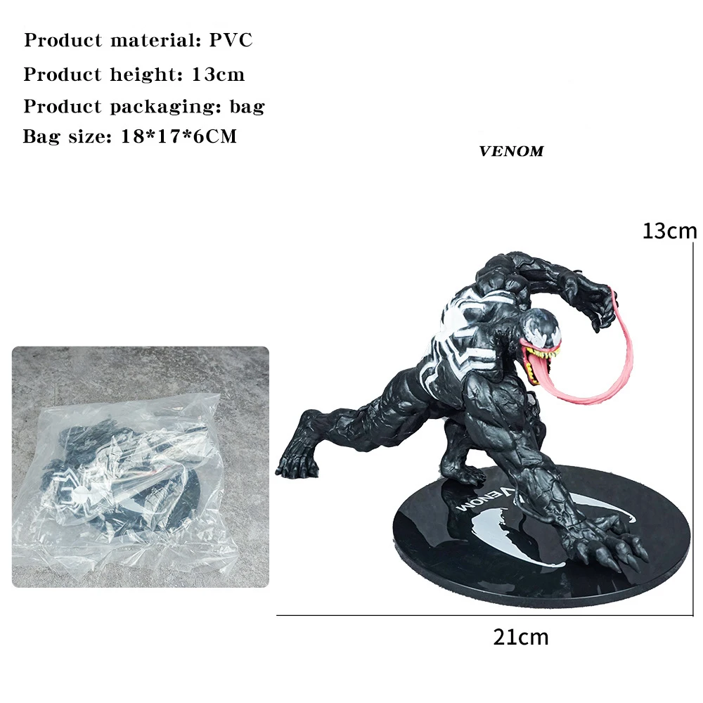13CM Marvel Venoms Spidermans Movie Cartoon Action Figure Venoms Toys Model Car Desktop Decoration Doll Boy Birthday Toy Gift image 2