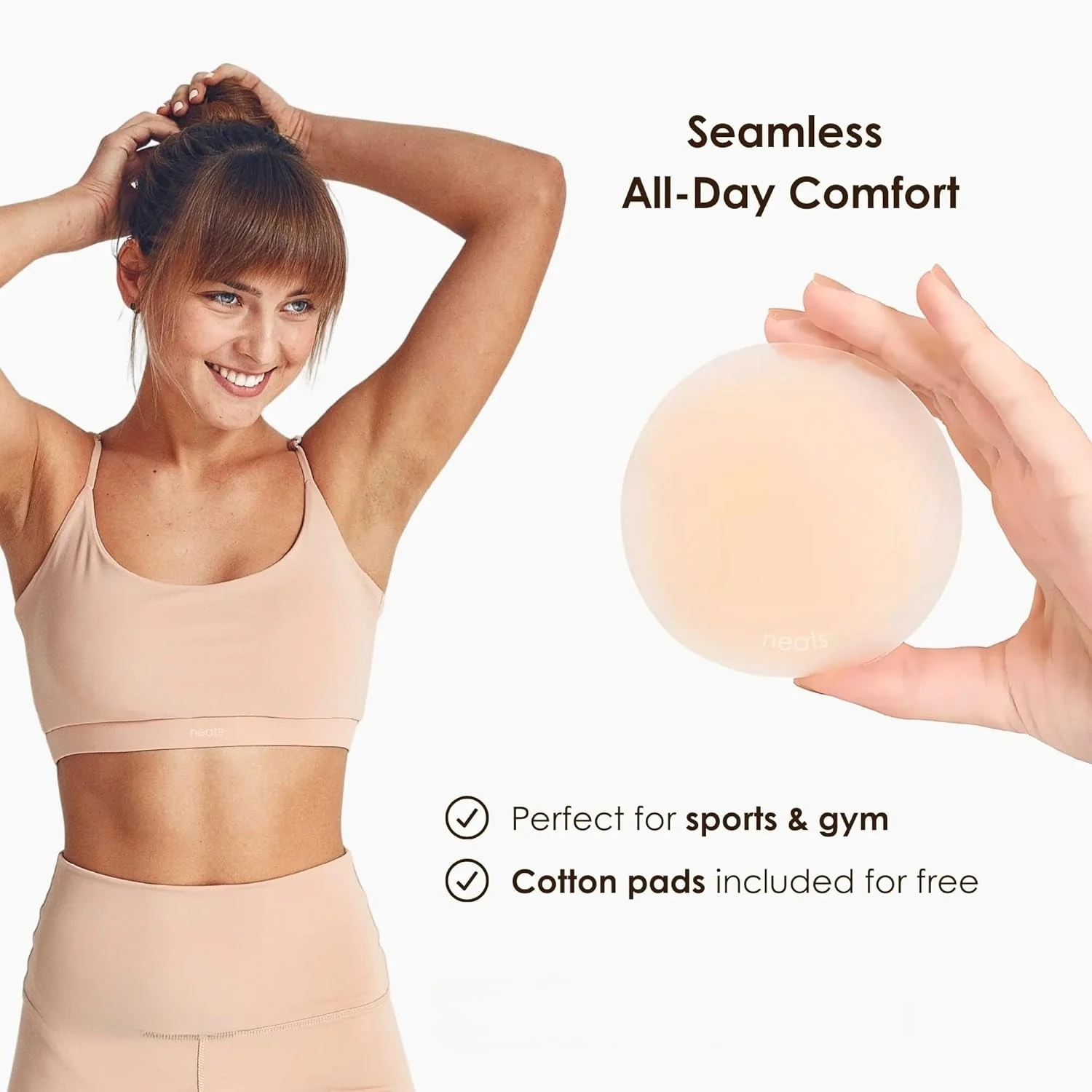 

Накладки на соски для женщин, многоразовые гипоаллергенные силиконовые накладки, без клеевого слоя, невидимые, не оставляющие следов