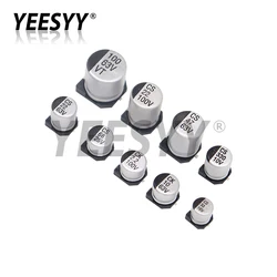 10PCS SMD Aluminum Electrolytic Capacitor 6.3V 10V 16V 25V 35V 50V 1UF 2.2UF 4.7UF 10UF 22UF 47UF 100UF 220UF 330UF 470UF 1000UF