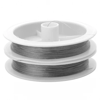 1 Rolle 0,3/0,45/0,5/0,6 mm beständig, starke Linie, Edelstahldraht, Tigerschwanz, Perlendraht für DIY-Schmuckherstellung