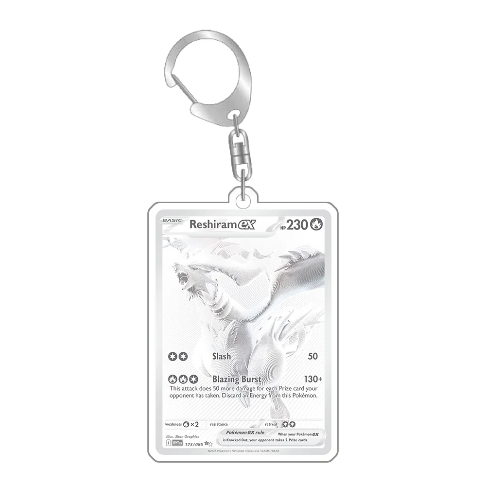 Porte-clés Pokemon Zekrom Reshiram Victini SV11B SV11W, Collection de jeux animés, jouet de décoration pendentif cadeau en acrylique fait maison