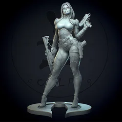 1/18 100mm 1/24 75mm Resin Model Kits Soldier Girl Unpainted Figurine Sculpture No Color RW-1081