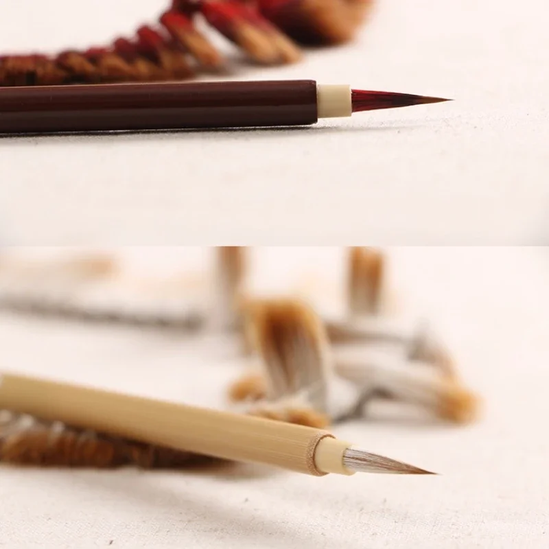Weasel Hair Drawing Brush Chinese Small Regular Script Copy Scriptures Calligraphy Brushes Watercolor Line Drawing Brush Pen