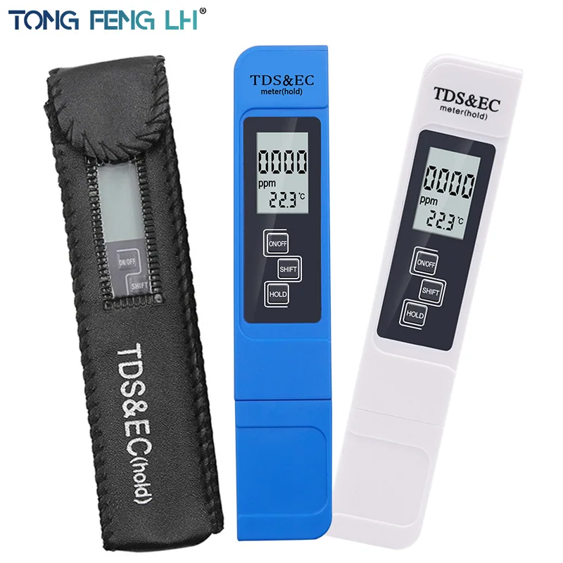 Digital Water Quality Tester TDS EC Range 0-9990 Multifunctional Temperature Meter for Water Purity TEMP PPM Tester