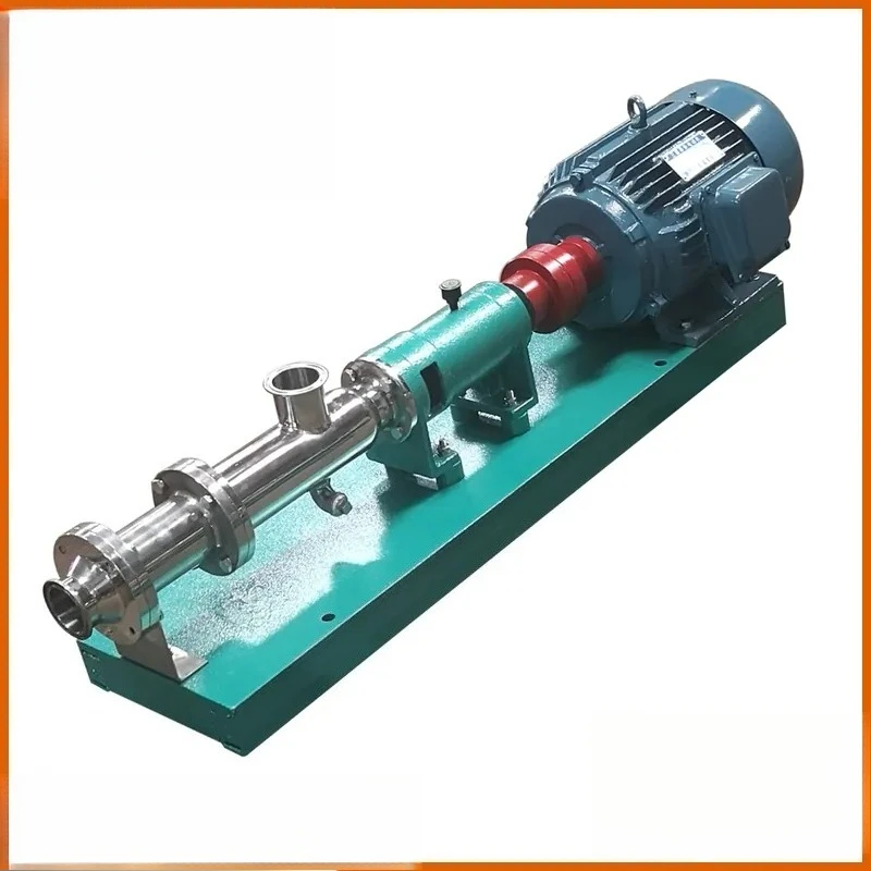 304 Stainless Steel Single Screw Pump, Food Pharmaceutical Grade Thick Slurry Conveying Pump Bulk Supply