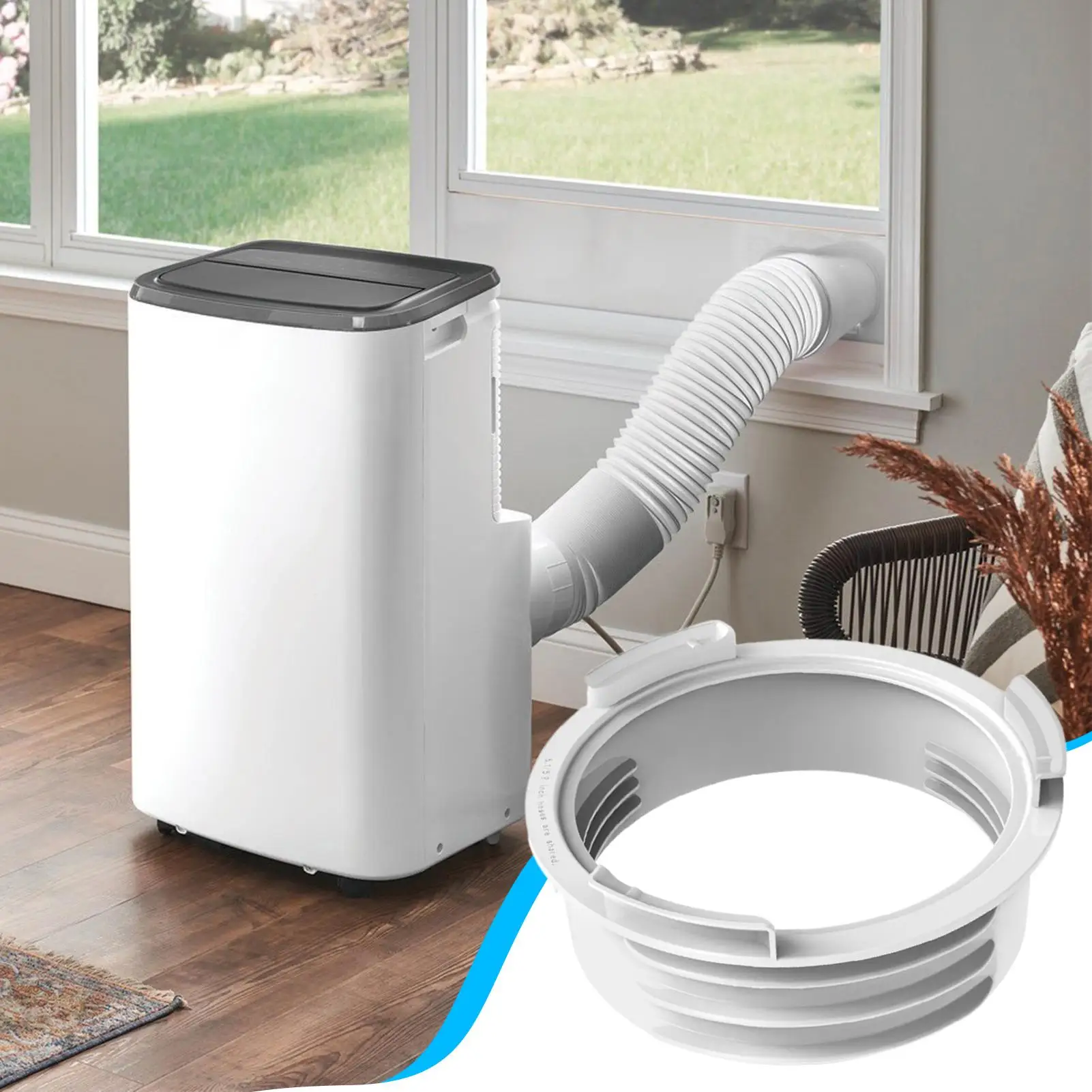 Air Conditioner Hose Adapter Portable AC Coupler Universal Hose Reducer Split Vent Conditioning Drain Screen Exhaust Connector