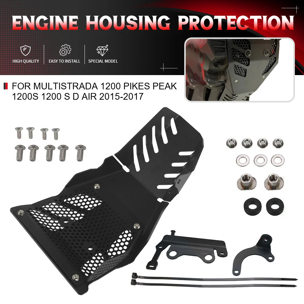 

For Ducati Multistrada 1200 Pikes Peak 1200S 1200 S D AIR 2015-2017 Motorcycle Aluminium Accessories Engine Housing Protection