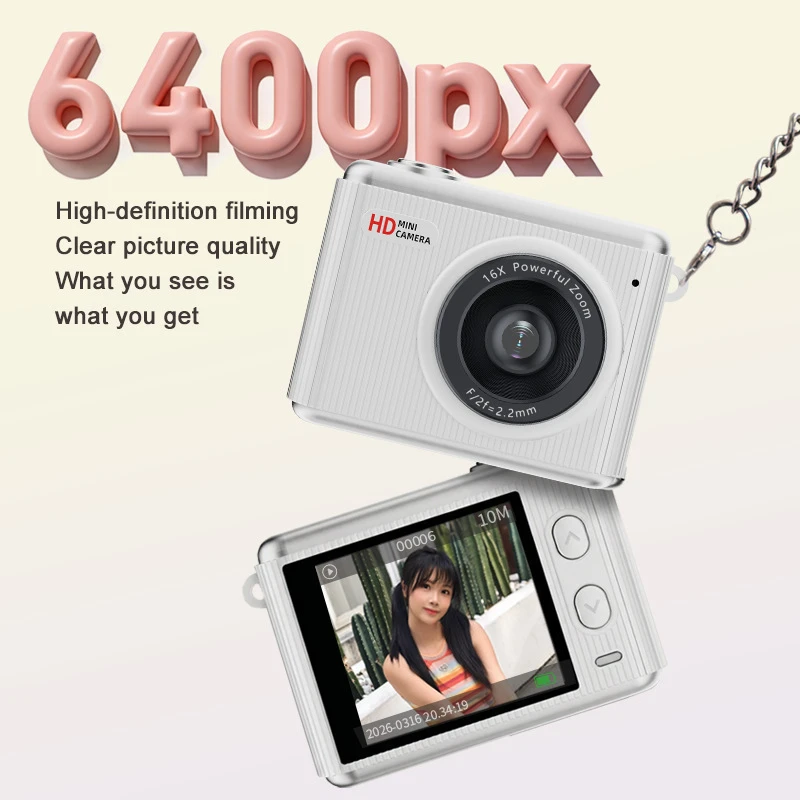 

Мини-камера-брелок S6 с экраном 1,4 дюйма, очень маленькая видеокамера для детей, подарок, новинка 2026 года